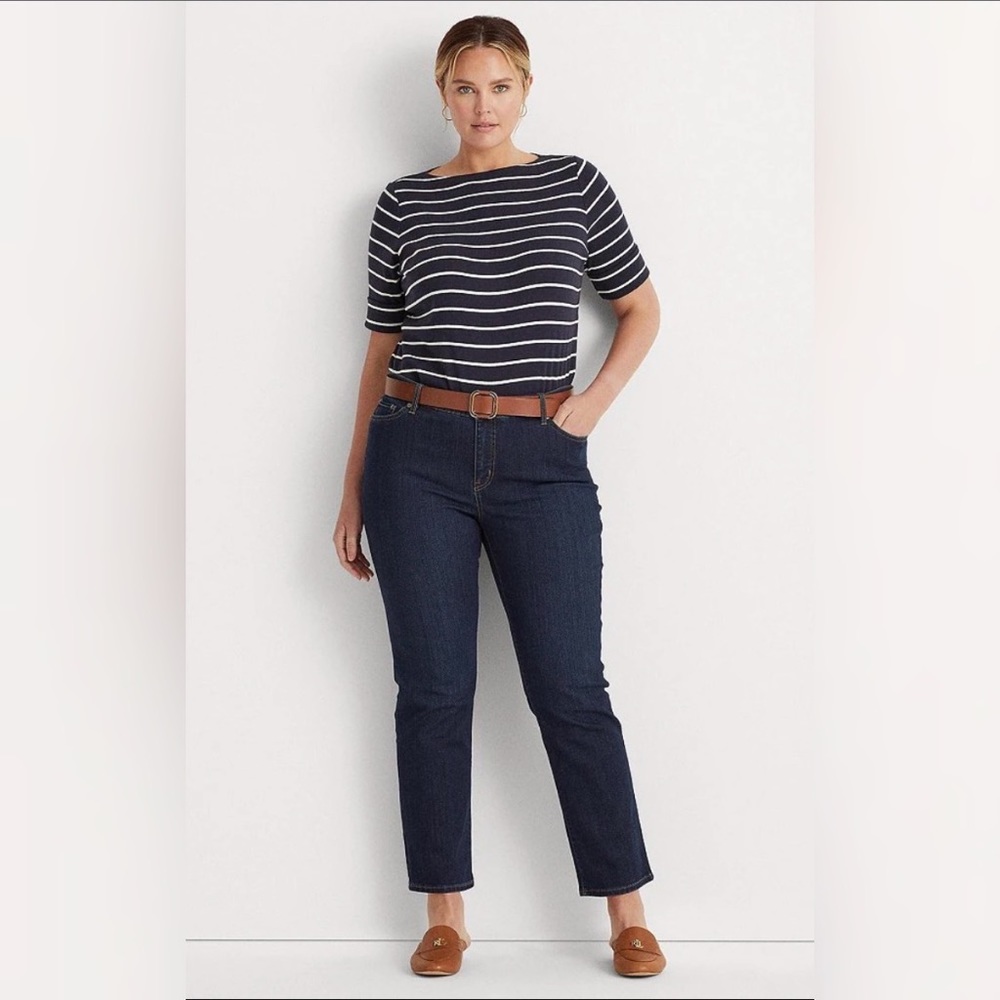 Plus Size Stretch Denim Premier Straight-Leg Jeans